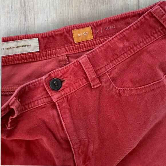 PILCRO Anthropologie Pilcro Serif Cords Corduroy Skinny Button Fly Pants 27 - Picture 5 of 6